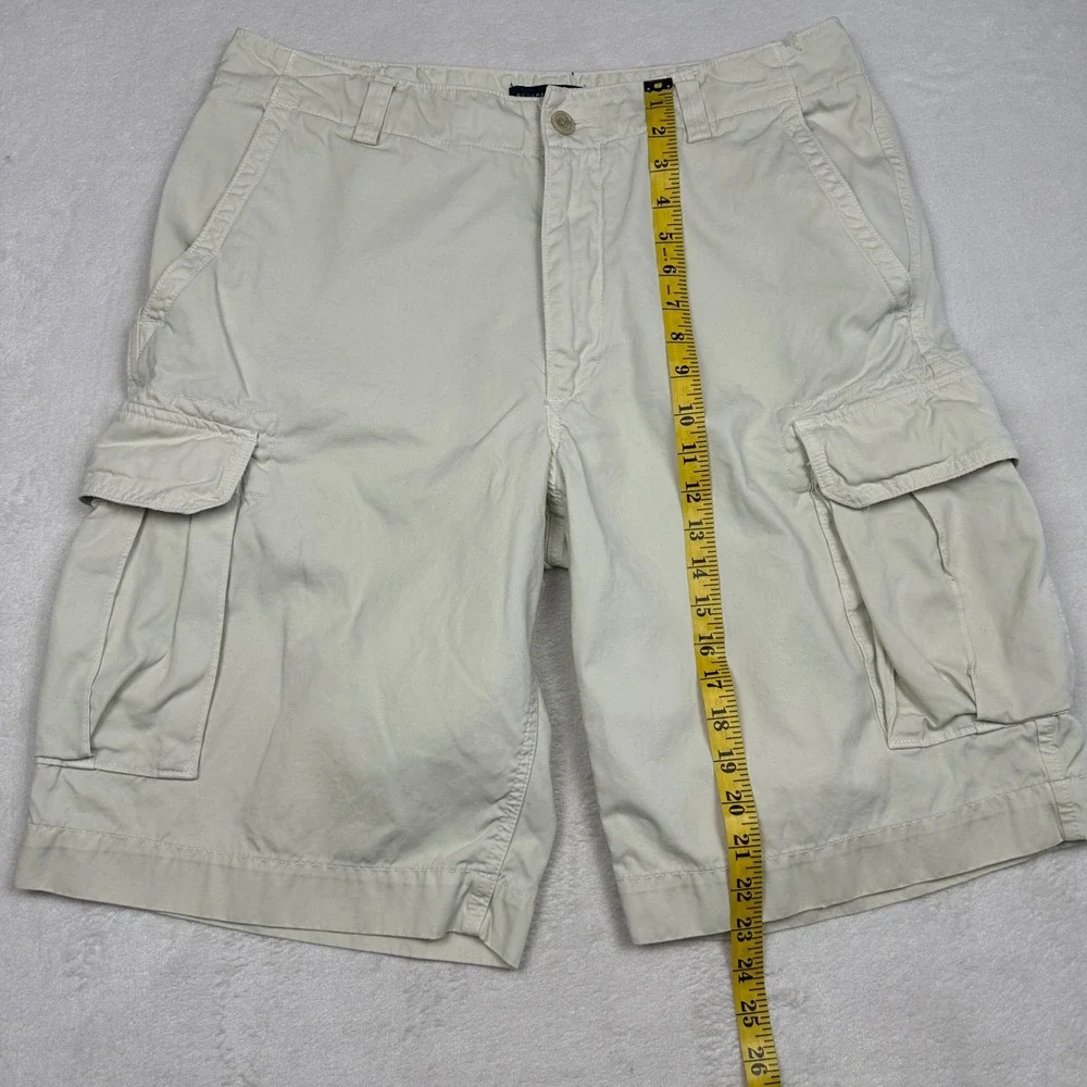 Banana Republic‎ Mens 34 Cream Off-White Cotton Utility Cargo Shorts 6-Pocket
